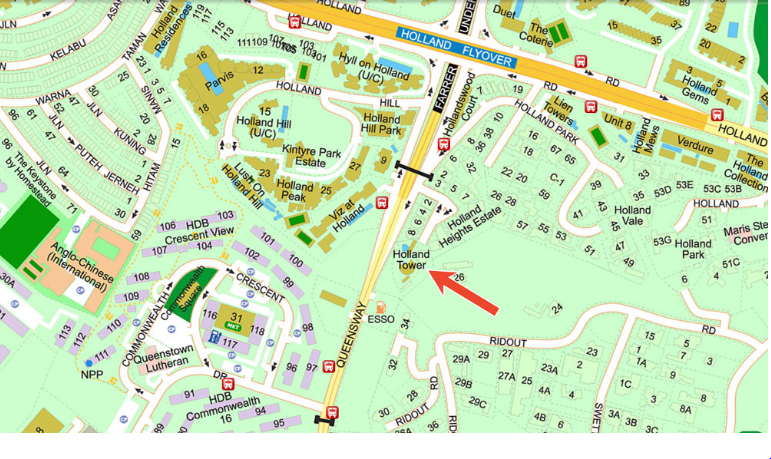 Holland Tower 2d location map