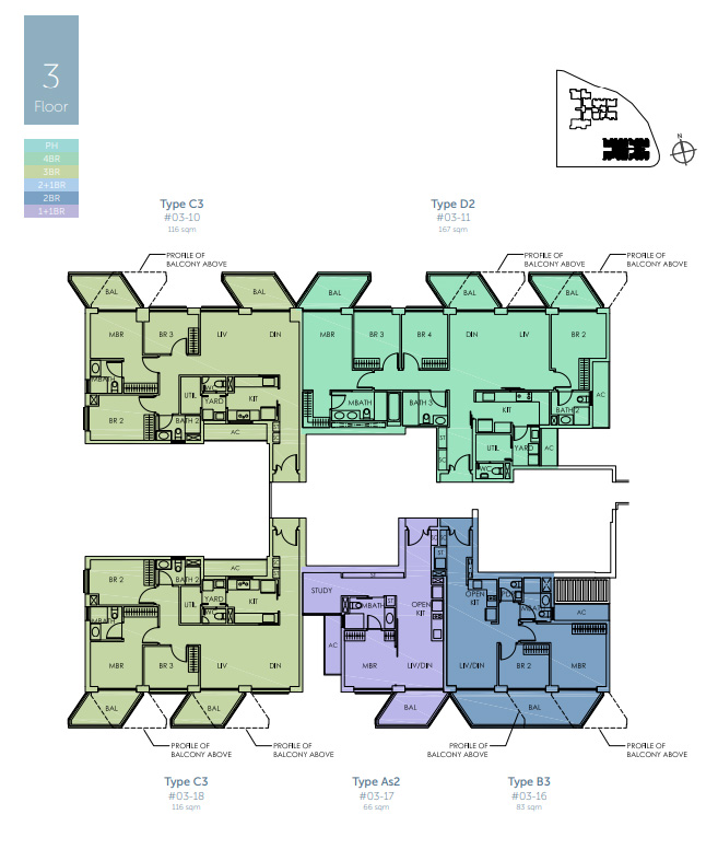  Sky Habitat Floor Plans And Units Mix