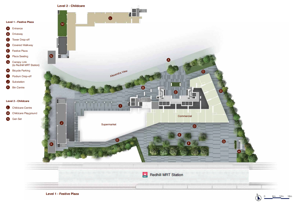 site plan of level 1 and level 2