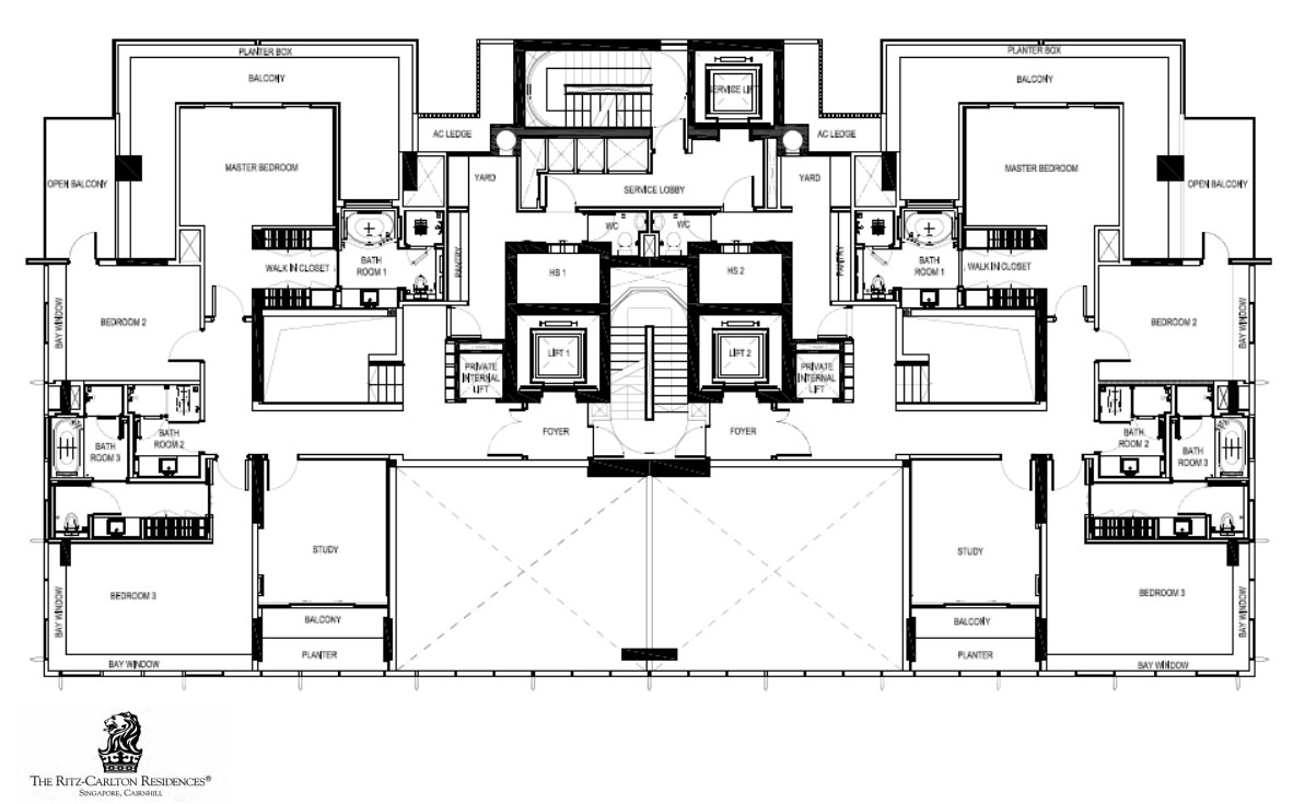 The RitzCarlton Residences Typical Floor Plans And Units Mix