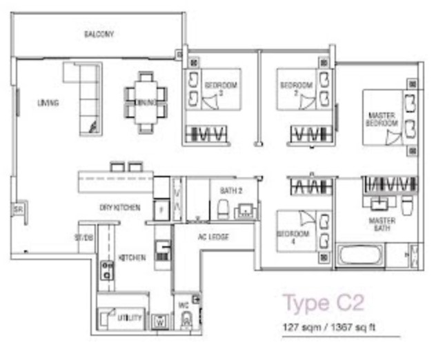 Esparina Residences Floor Plans & Units Mix